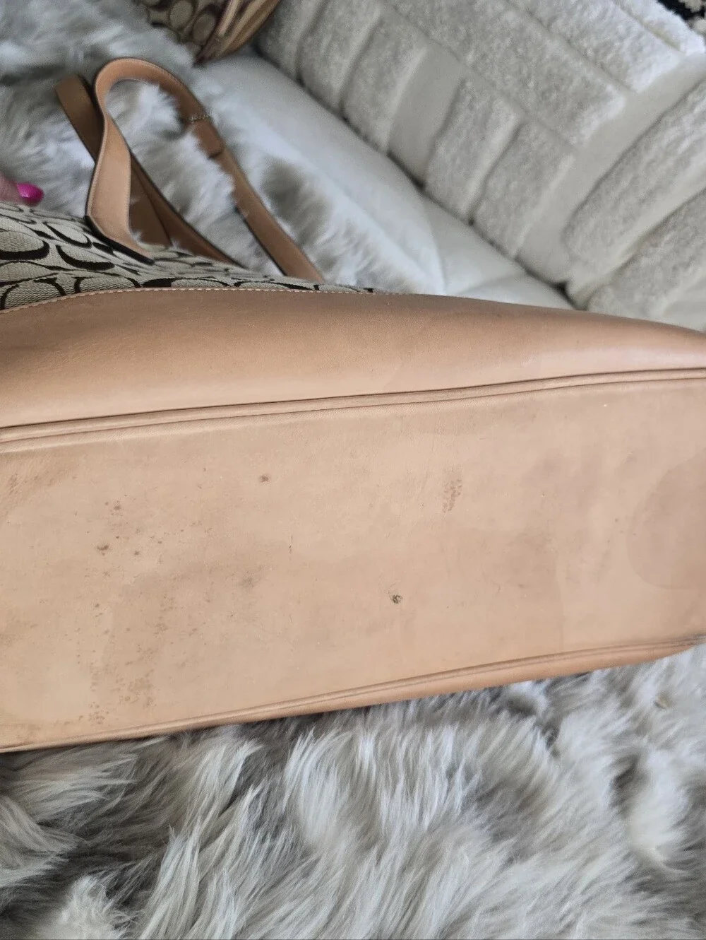 Coach Signature Canvas Tote in Tan/Khaki